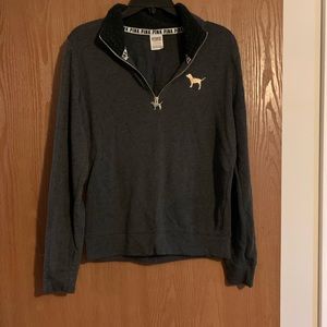 Size small pink Sherpa collar pull over.